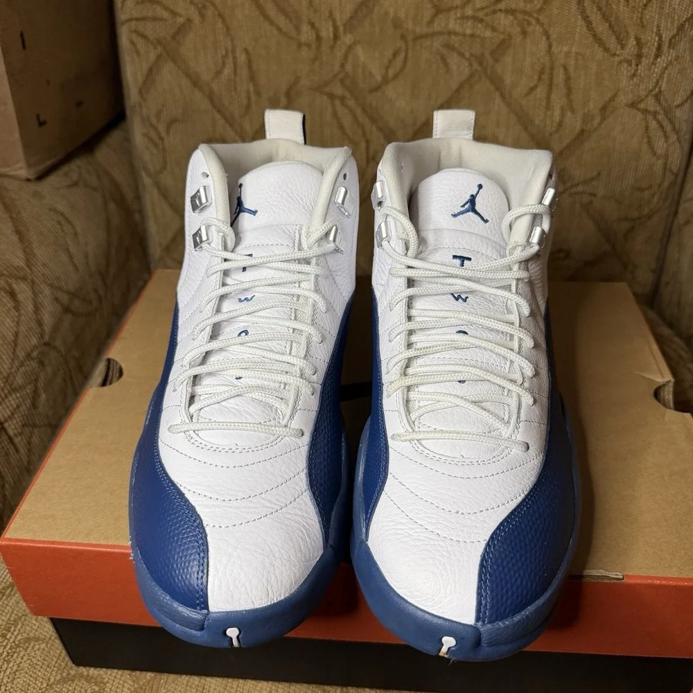Nike Air Jordan 12 Retro Sneakers French Blue, Size 10.5, CT8013-114